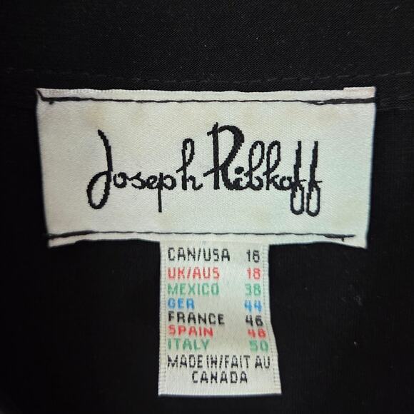 Joseph Ribkoff Blouse Style 181263 Black Size 16 - Picture 4 of 7